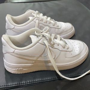 White Nike Air Force ones